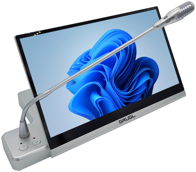 桌面式双屏带话筒无纸化终端(15.6寸/10.1寸)